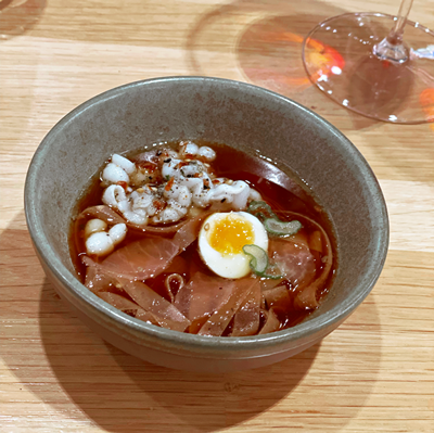 Condividere - Ramen di cipolle e calamari